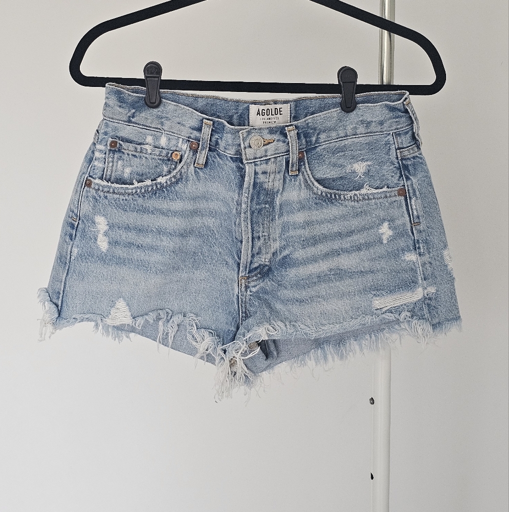 Agolde Women's Light Blue Denim Shorts